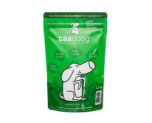 Crocchette per Cani Anziani, Inattivi e sterilizzati, di tutte le razze al Maiale Caadoog