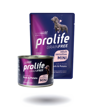 PROLIFE CANE GRAIN FREE SENS. ADULT Mini MAIALE & PATATE