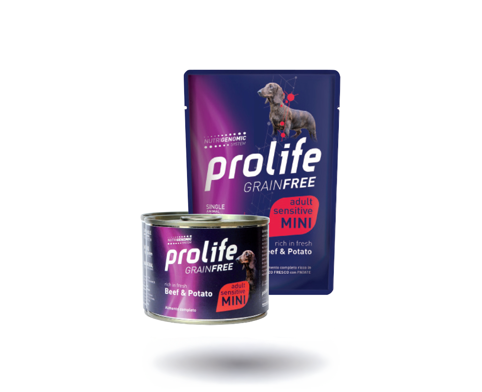 Prolife Grain Free Adult Sensitive Mini Manzo & Patate - Crocchette per cani adulti di taglia piccola con sensibilità alimentari. Senza cereali, con manzo fresco e patate per una dieta bilanciata Prolife Grain Free Adult Sensitive Mini Manzo & Patate - Crocchette per cani adulti di taglia piccola con sensibilità alimentari. Senza cereali, con manzo fresco e patate per una dieta bilanciata. Sacco da 7 kg