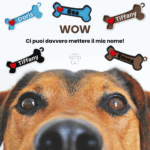 Portachiavi Personalizzato a Forma di Osso con Nome del Cane – PLA Ecologico - immagine 2