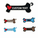 Portachiavi Personalizzato a Forma di Osso con Nome del Cane – PLA Ecologico